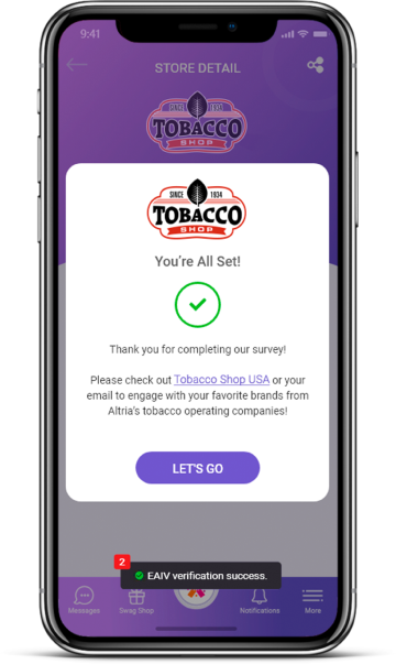 Customer can access 21+ offers