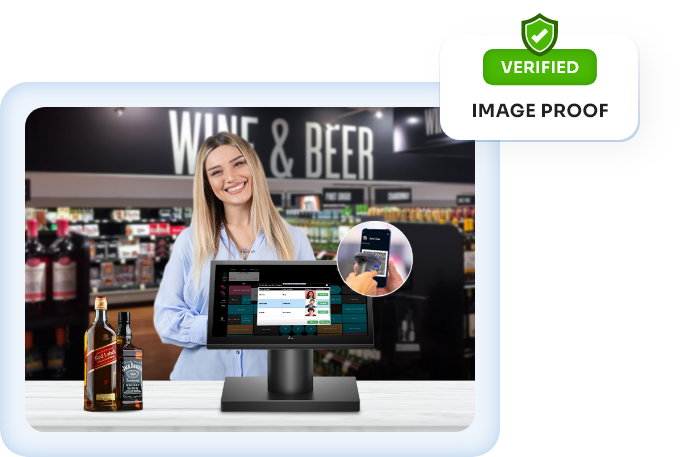 Customer image recognition and age verification on POS homescreen